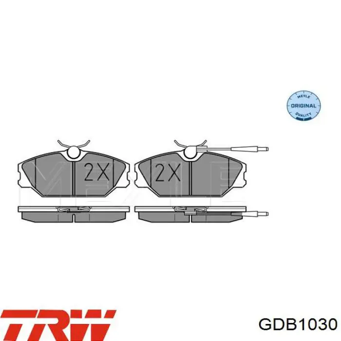 Pastillas de freno GDB1030 TRW