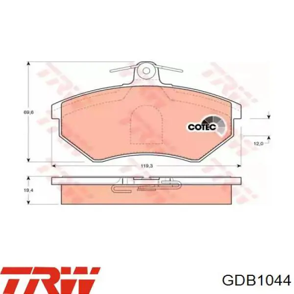 Pastillas de freno delanteras Seat Toledo 1 1L