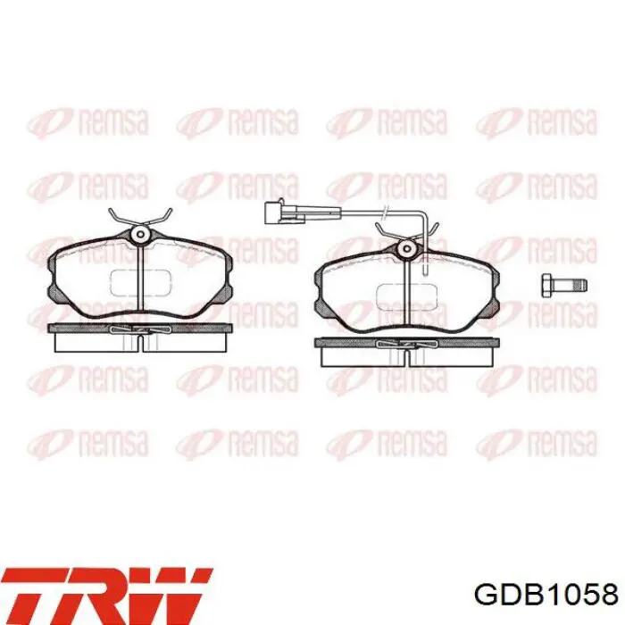 Pastillas de freno GDB1058 TRW