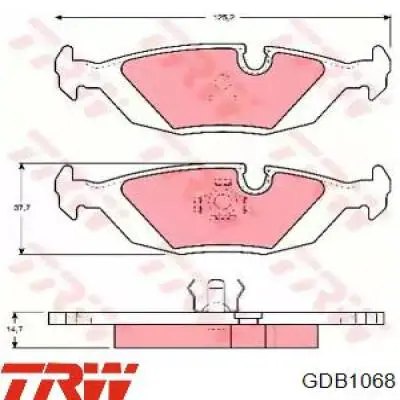 Comprar GDB1068 TRW Pastillas de freno traseras