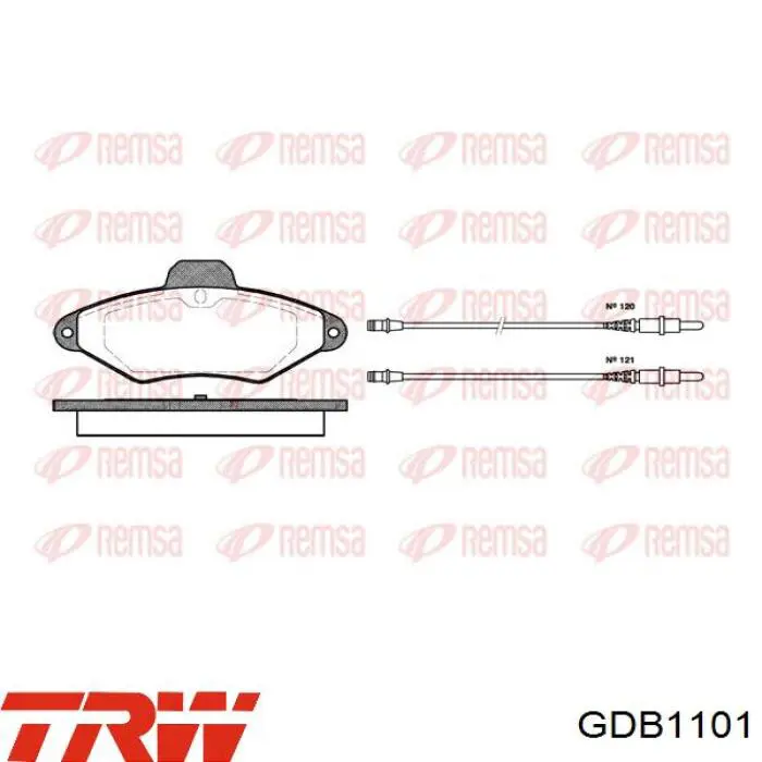 Pastillas de freno delanteras TRW GDB1101