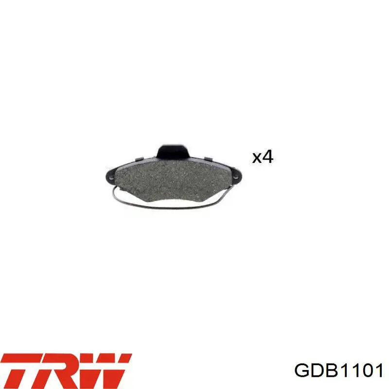 GDB1101 TRW Pastillas delanteras