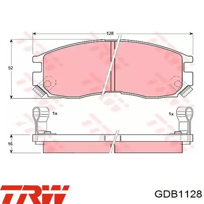 Comprar GDB1128 TRW Pastillas delanteras de freno