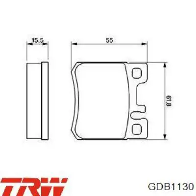 Comprar GDB1130 TRW Pastillas de freno traseras