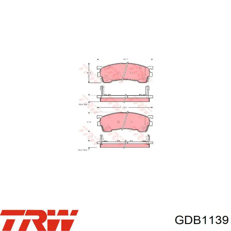 GDB1139 TRW pastillas de freno delanteras