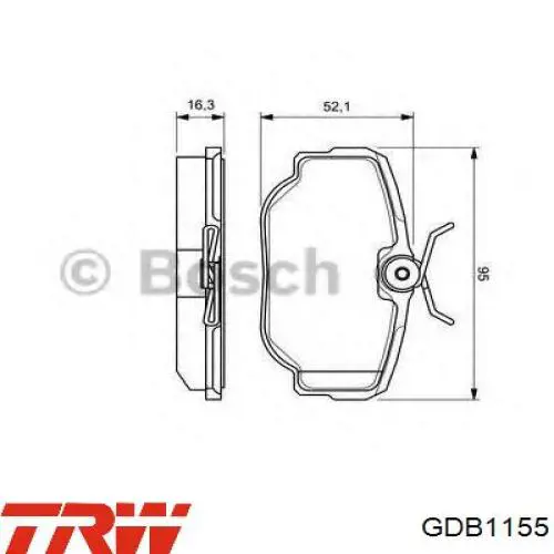 Pastillas traseras TRW GDB1155