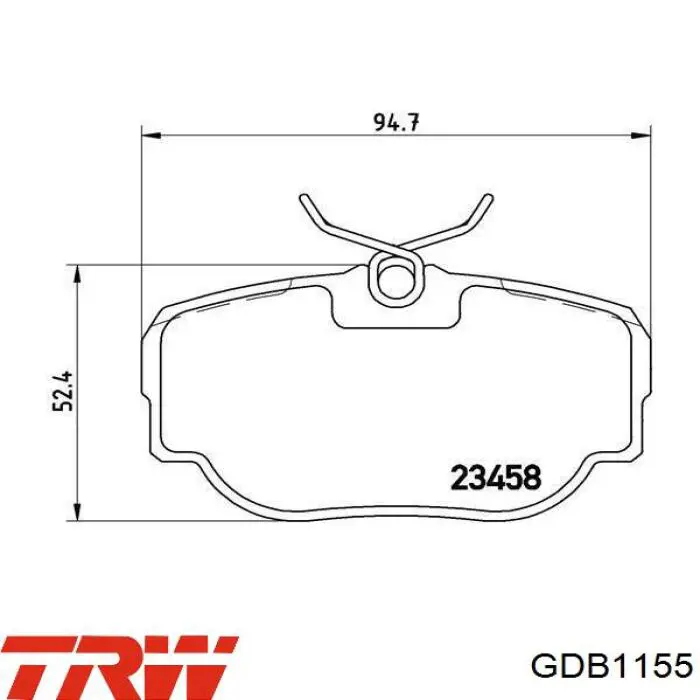Comprar GDB1155 TRW Pastillas de freno traseras