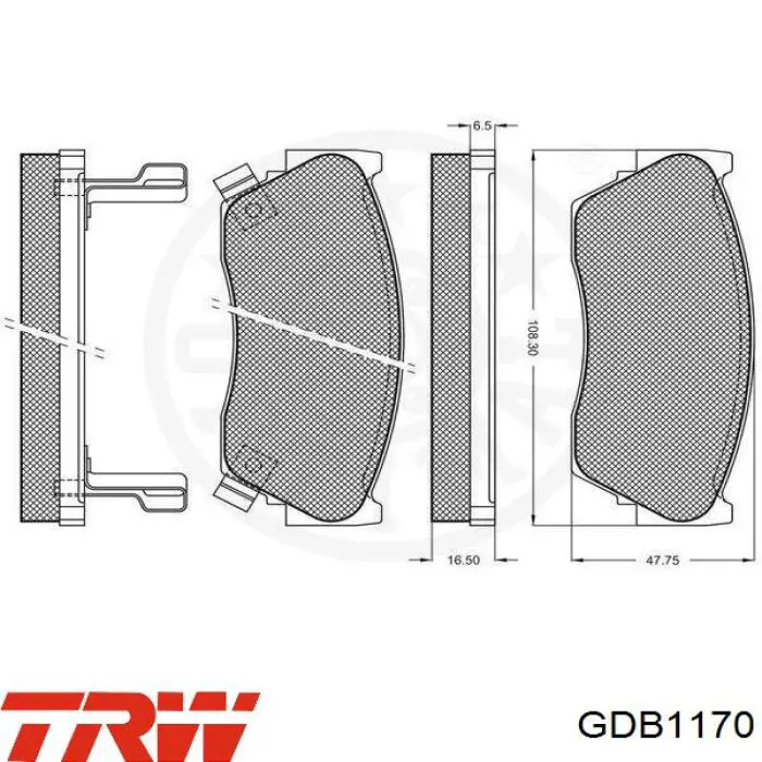 Comprar GDB1170 TRW Pastillas delanteras de freno