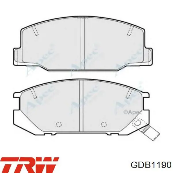 Comprar GDB1190 TRW Pastillas delanteras de freno