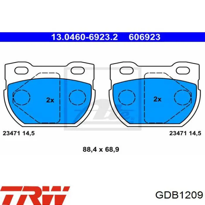Pastillas traseras TRW GDB1209