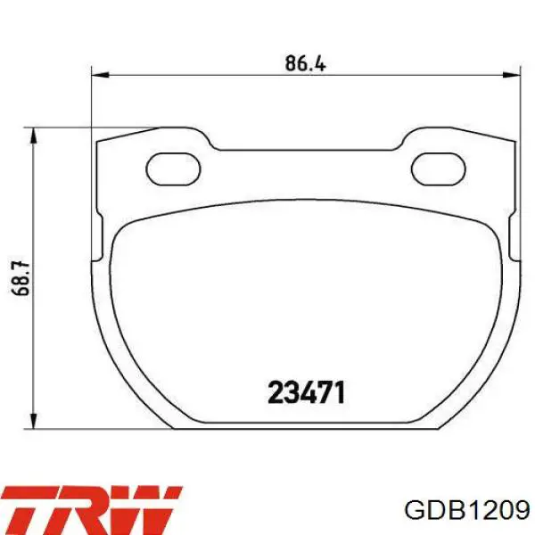 Comprar GDB1209 TRW Pastillas de freno traseras