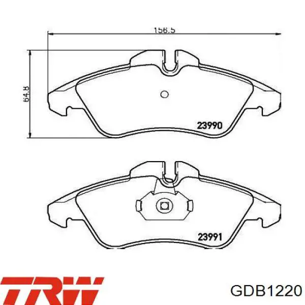 Comprar GDB1220 TRW Pastillas delanteras de freno