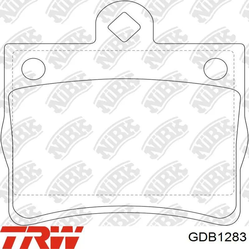 GDB1283 TRW Pastillas freno traseras