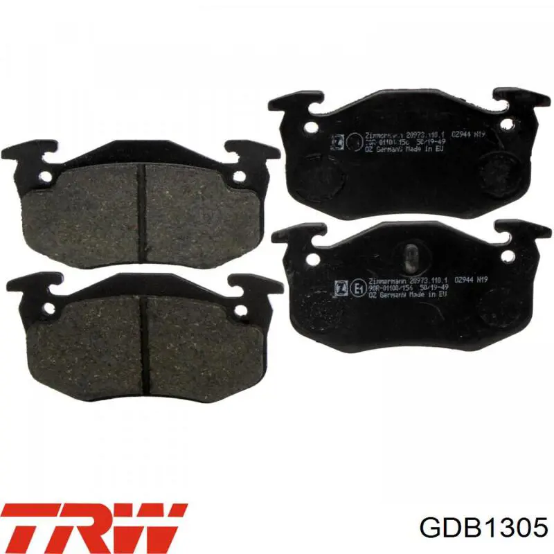 Pastillas de freno traseras GDB1305 TRW