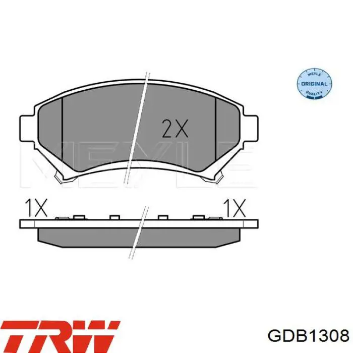 Pastillas de freno GDB1308 TRW