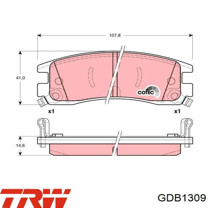 Comprar GDB1309 TRW Pastillas de freno traseras