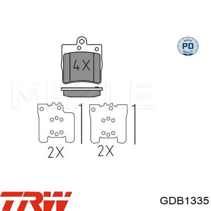 Pastillas traseras TRW GDB1335