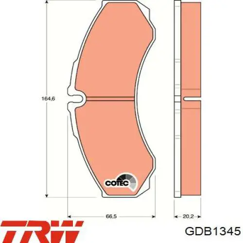 Pastillas traseras TRW GDB1345
