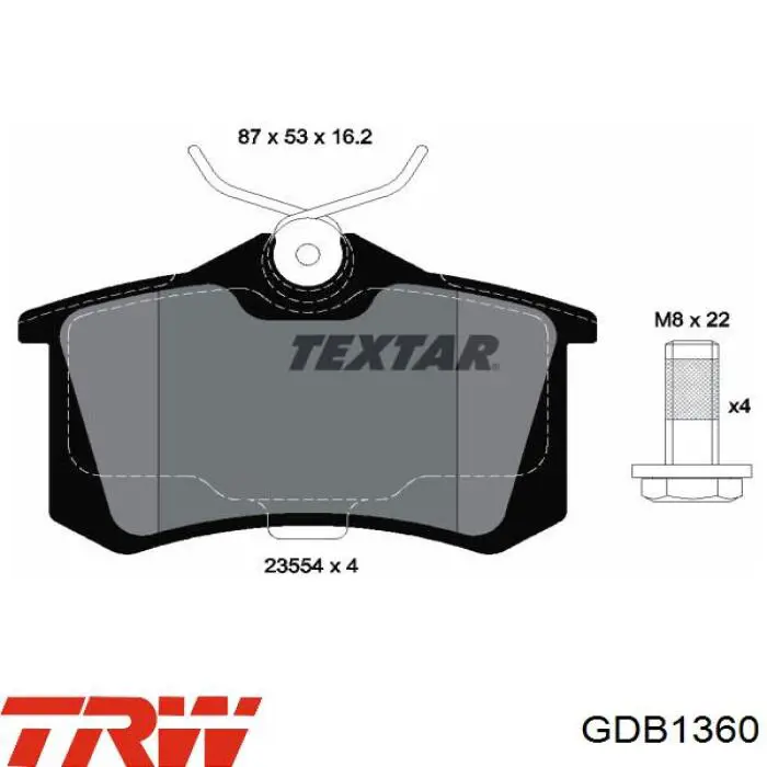 Pastillas de freno traseras Renault Scenic 1 JA0, JA1, FA0