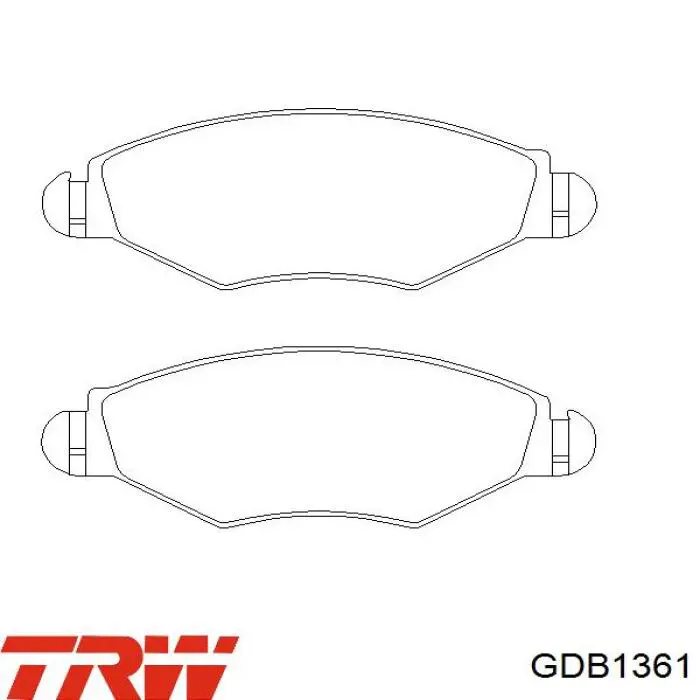 Pastillas de freno GDB1361 TRW