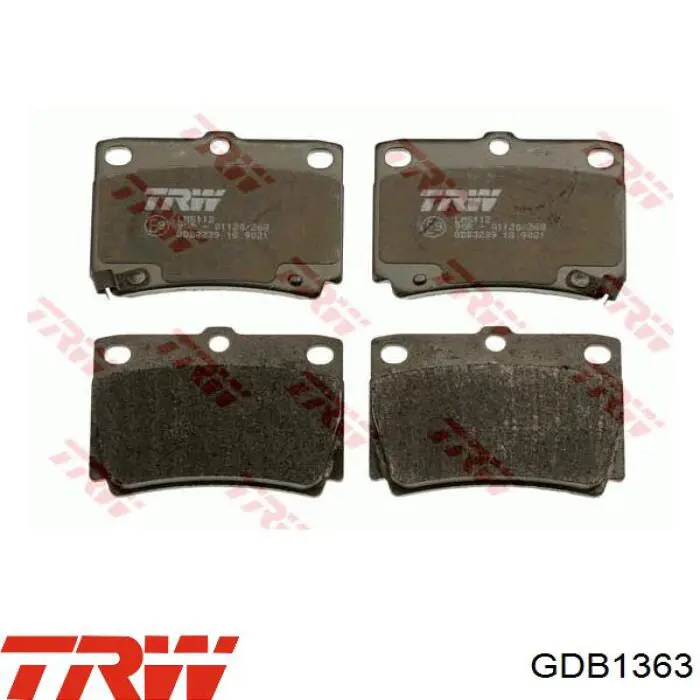 Comprar GDB1363 TRW Pastillas delanteras de freno