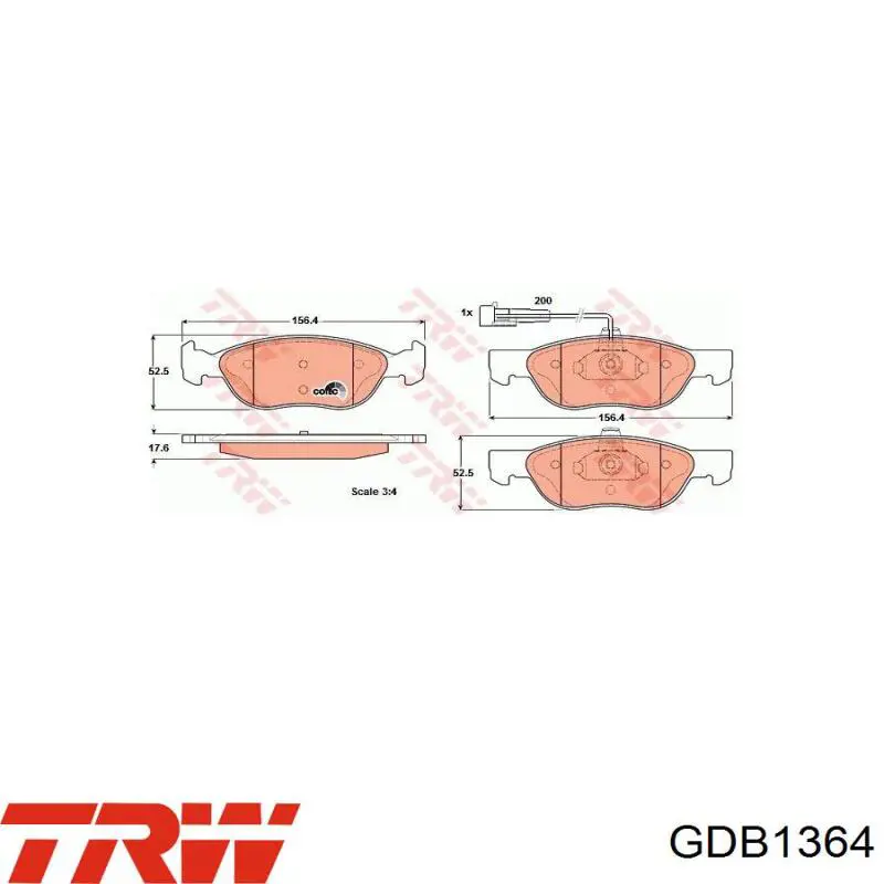 0009946788 Fiat/Alfa/Lancia pastillas de freno delanteras