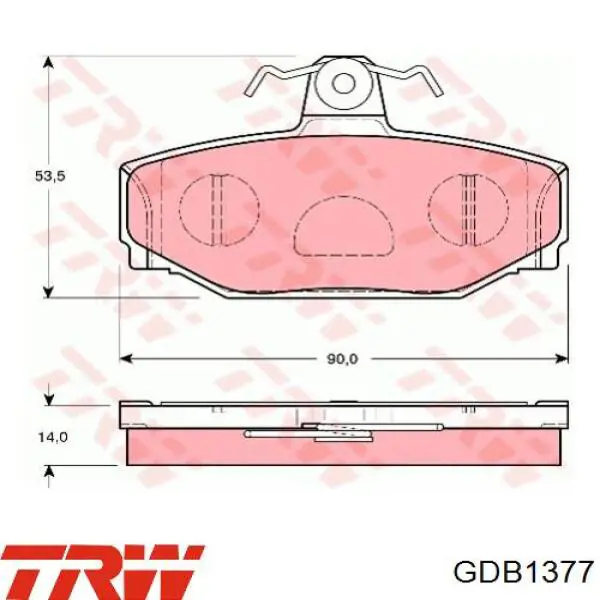 Pastillas traseras de freno TRW GDB1377 precio, desde 18,42 EUR