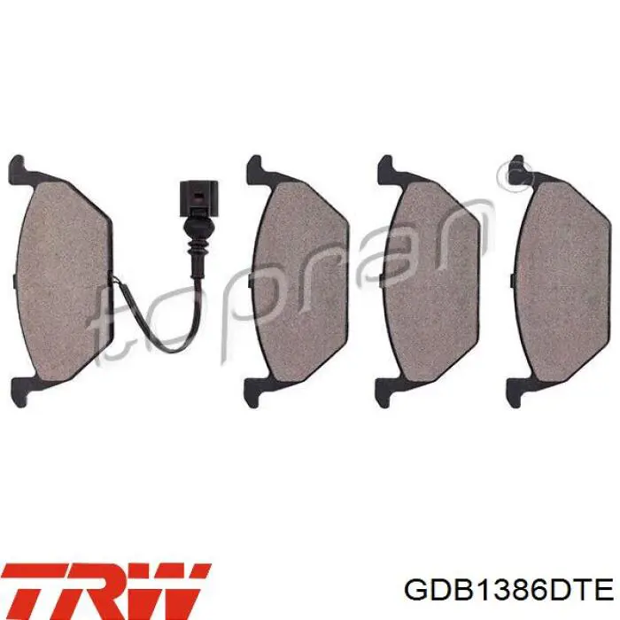 Comprar GDB1386DTE TRW Pastillas delanteras de freno