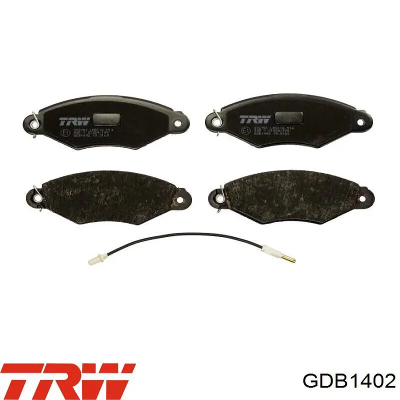 Pastillas de freno GDB1402 TRW