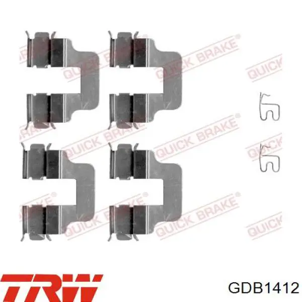 Comprar GDB1412 TRW Pastillas de freno traseras