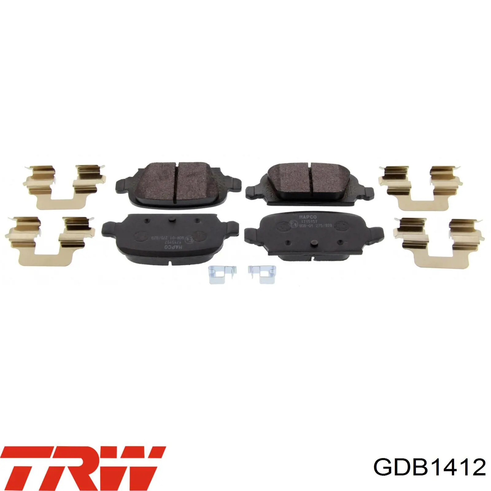 Pastillas de freno traseras GDB1412 TRW