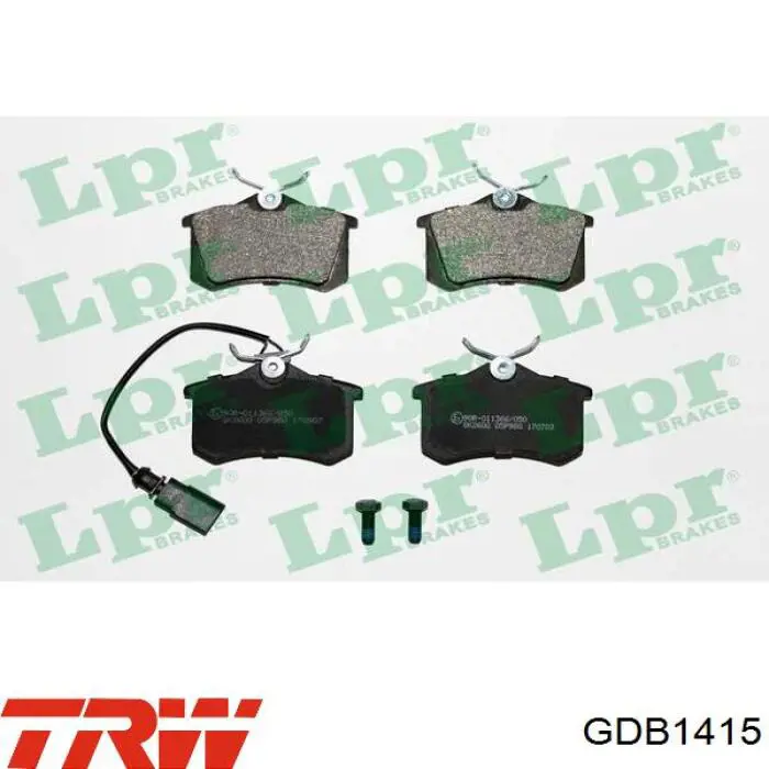 Pastillas de freno traseras GDB1415 TRW