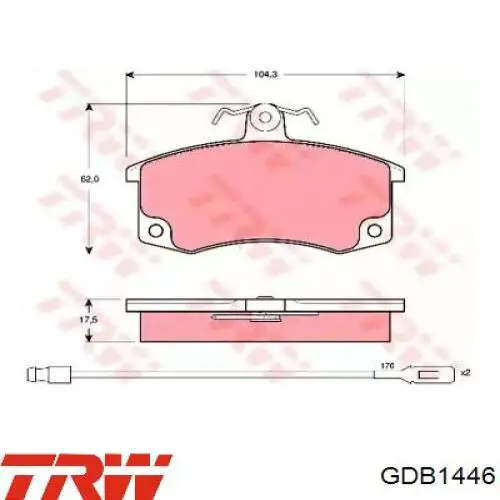 Comprar GDB1446 TRW Pastillas delanteras de freno