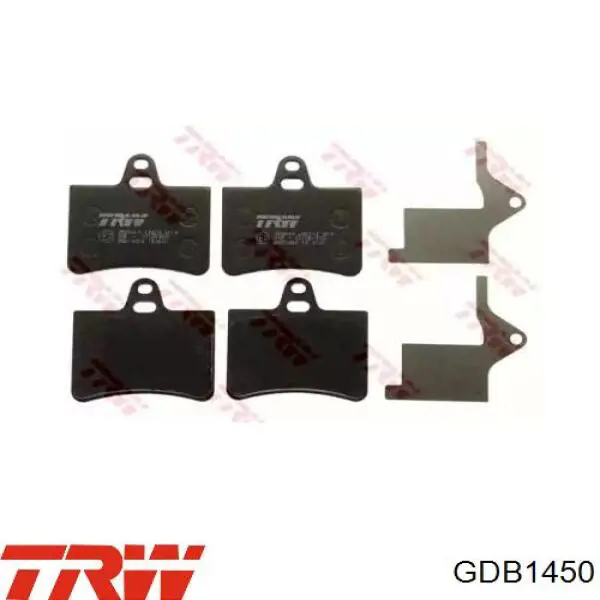 GDB1450 TRW Pastillas freno traseras