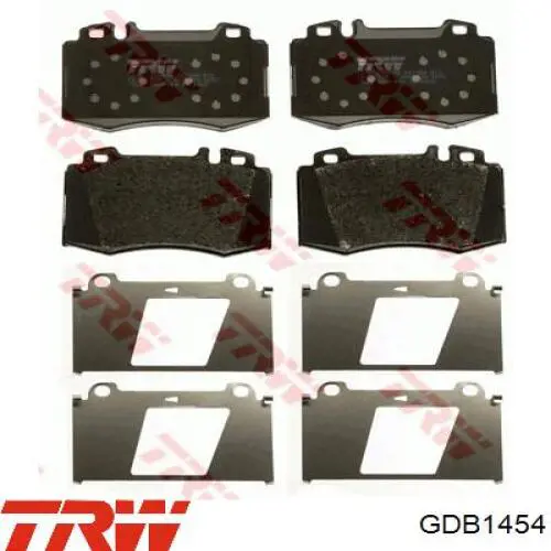 Comprar GDB1454 TRW Pastillas delanteras de freno