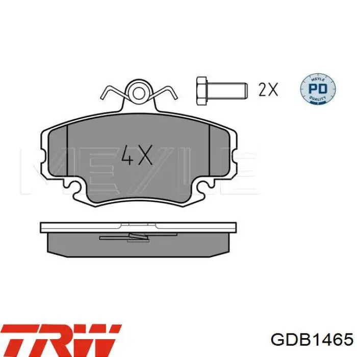 Pastillas de freno GDB1465 TRW