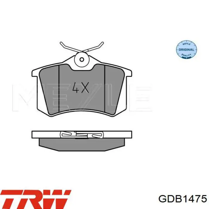 Comprar GDB1475 TRW Pastillas de freno traseras