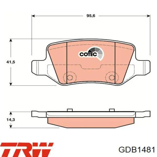 Comprar GDB1481 TRW Pastillas de freno traseras