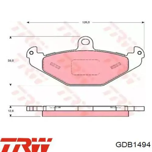 Comprar GDB1494 TRW Pastillas de freno traseras