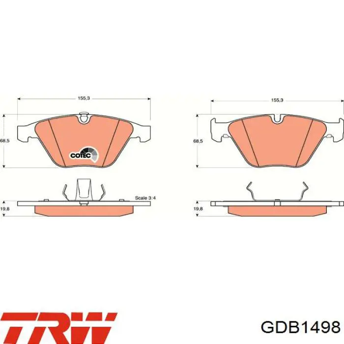 Pastillas de freno delanteras BMW 3 E90