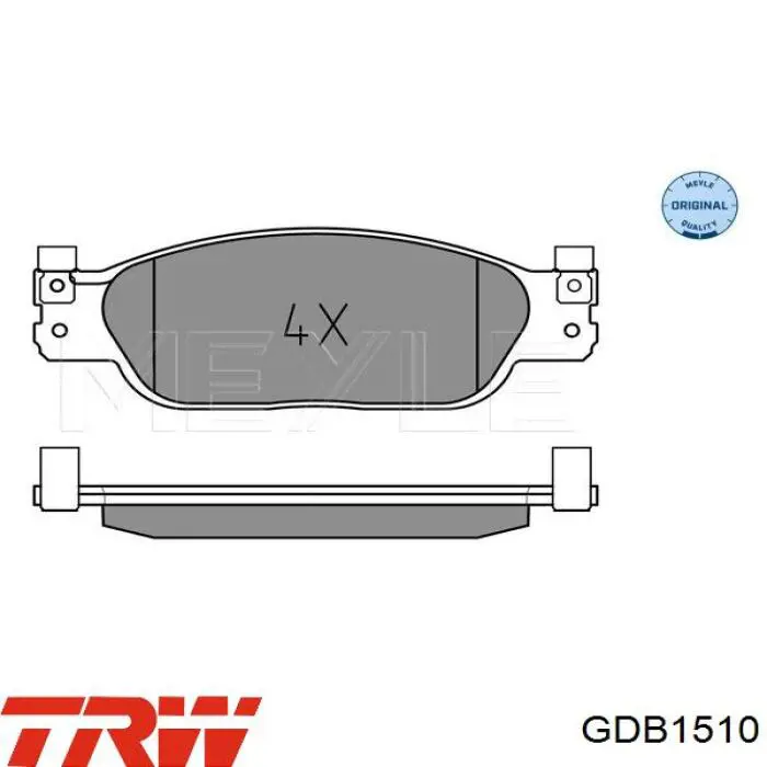 Pastillas de freno GDB1510 TRW