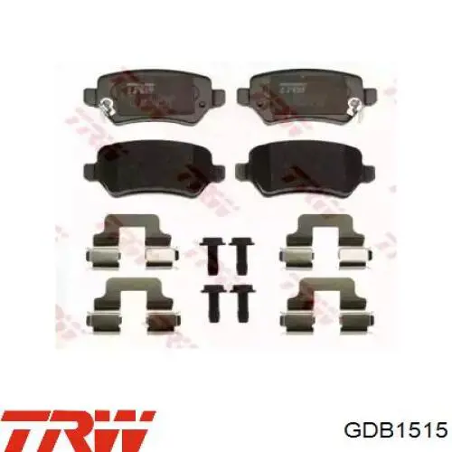 Pastillas de freno traseras GDB1515 TRW