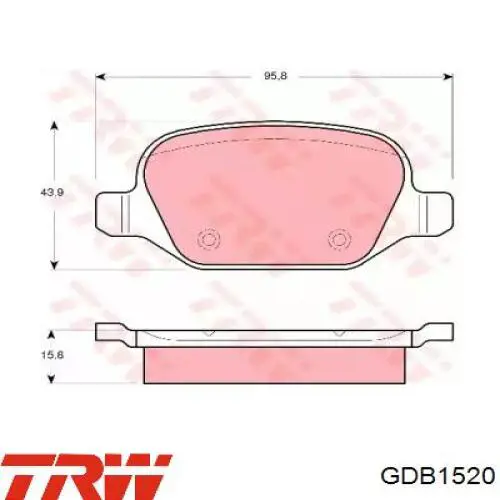 Pastillas traseras de freno TRW GDB1520 precio, desde 21,34 EUR