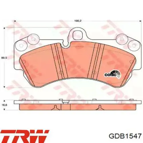 Pastillas de freno GDB1547 TRW