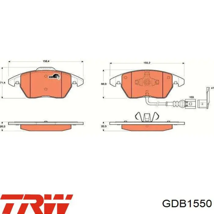 Pastillas de freno delanteras Seat Leon 2 1P1