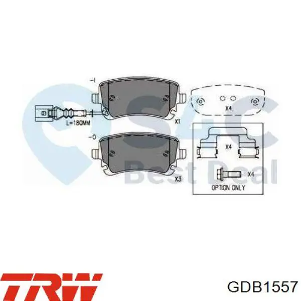 Pastillas traseras TRW GDB1557