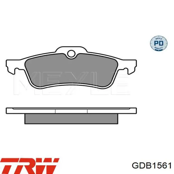 Pastillas de freno traseras GDB1561 TRW