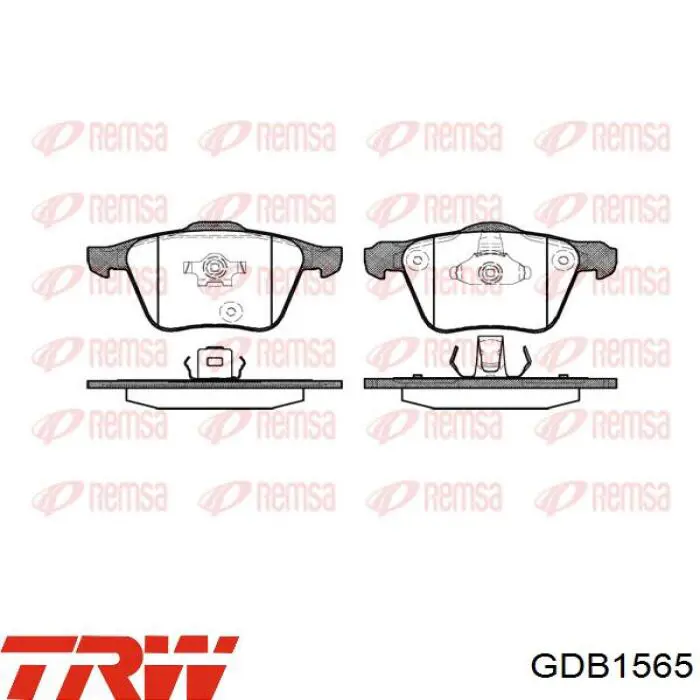 Comprar GDB1565 TRW Pastillas delanteras de freno