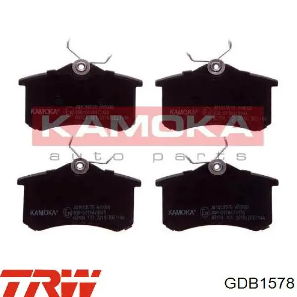 Pastillas de freno traseras GDB1578 TRW