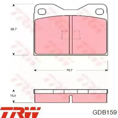 GDB159 TRW pastillas de freno delanteras